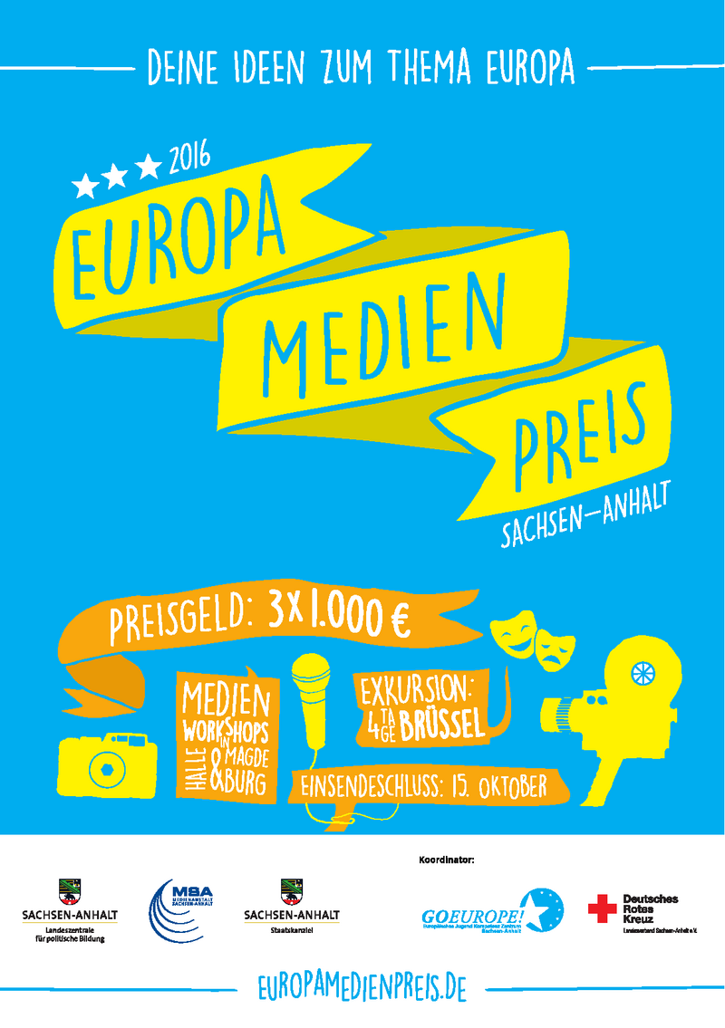 Plakat Europa.Medien.Preis Sachsen-Anhalt 2016